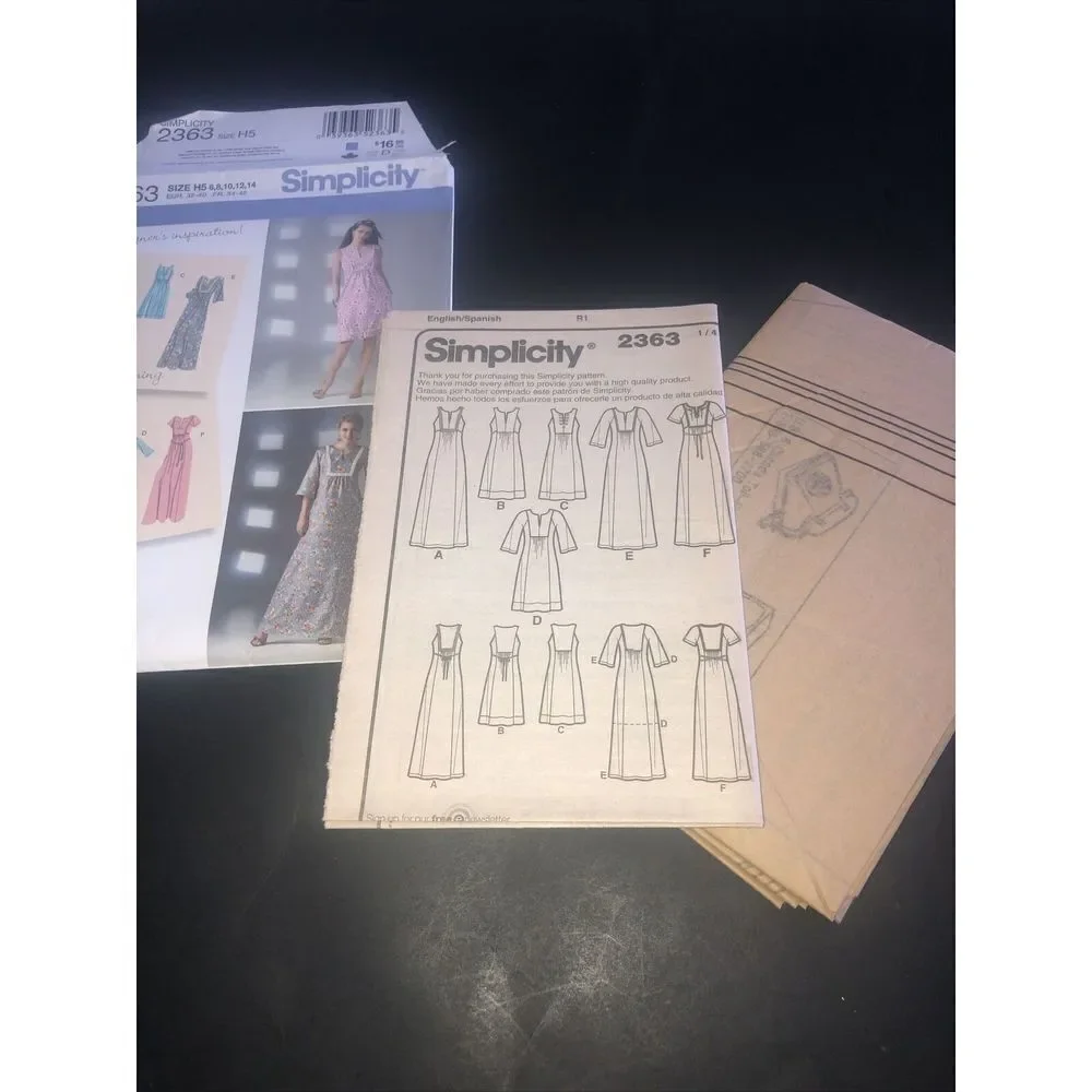 Simplicity 2363 Dress Evening And Day Size 6,8,10,12,14 Uncut Pattern